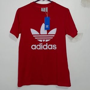 NWT Size S Adidas Red and White T Shirt Short Sleeve